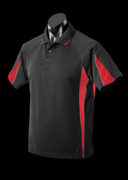 black and red polo