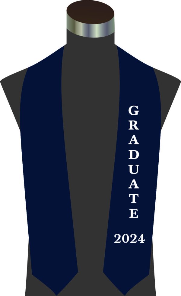 Navy Graduation Stole