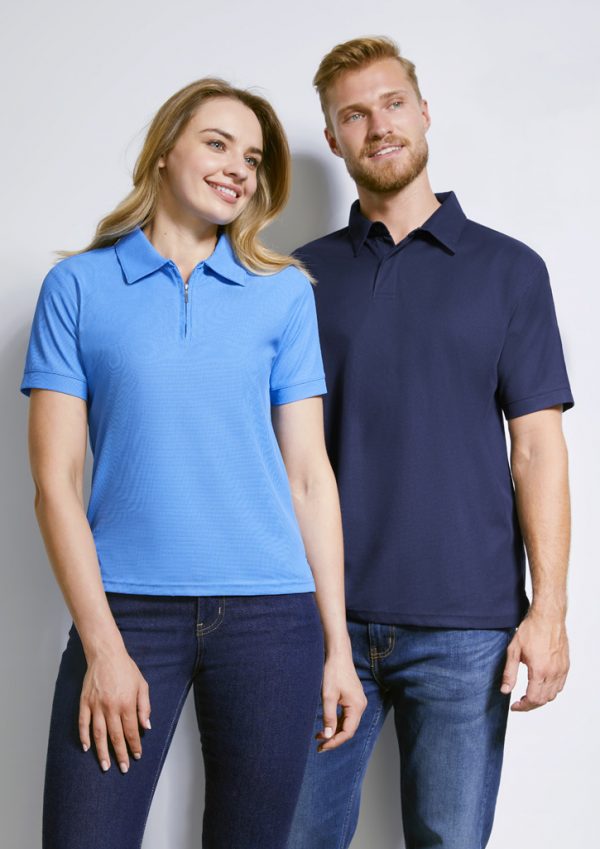 Mens Micro Waffle Polo